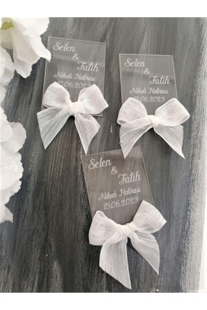 Transparent Plexiglass Wedding Henna Souvenir DGNMAG01 - ankara magnet organizasyon