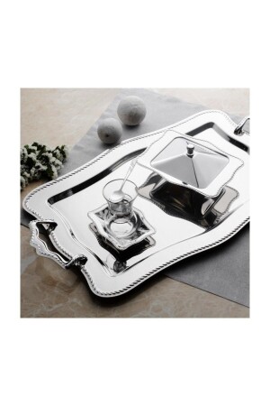 Tray Chain Plain Steel Tray Tea Tray NHRZINCR01 - Nehir