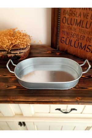 Tray Galvanized Vintage Decorative 0106 - Panoramas Home