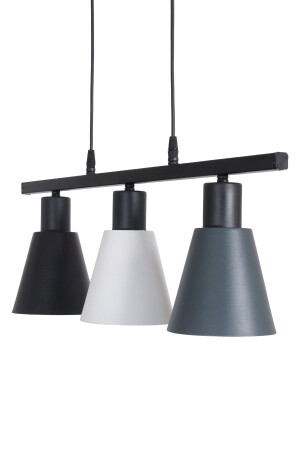 Trend Modern Design Living Room - Kitchen - Cafe Black - White - Anthracite Color Row 3-Piece Chandelier TRN03 - Fer Avize