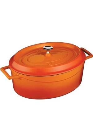 Trendy Oval 29cm Döküm Demir Tencere Turuncu 2019ST000891 - Lava