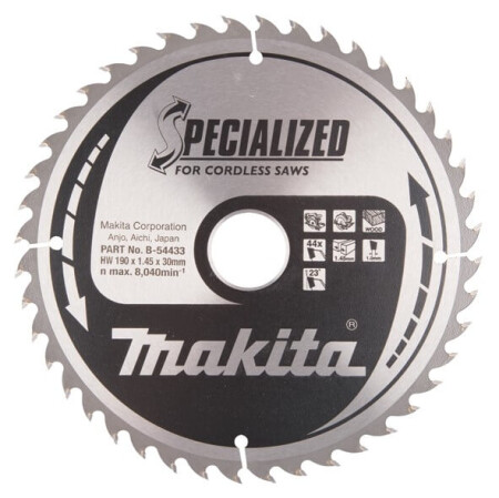 Trennscheibe für Holz MAKITA 190x30x1,45mm 44T 23° - Makita Accessories