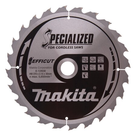 Trennscheibe für Holz MAKITA Efficut 270x30x2,15mm Z-24 - Makita Accessories