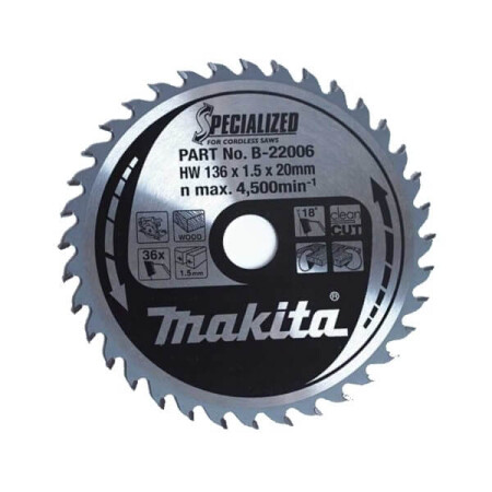 Trennscheibe MAKITA 136x20x1,5mm 36T 20° - Makita Accessories