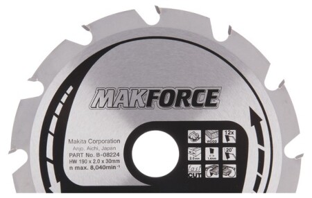 Trennscheibe MAKITA 190x30/20/16x2,0mm 12T 5704R 5705R - Makita Accessories