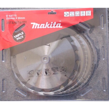 Trennscheibe MAKITA 235x30mm (20T+48T+60T), 3 Stück. - Makita Accessories
