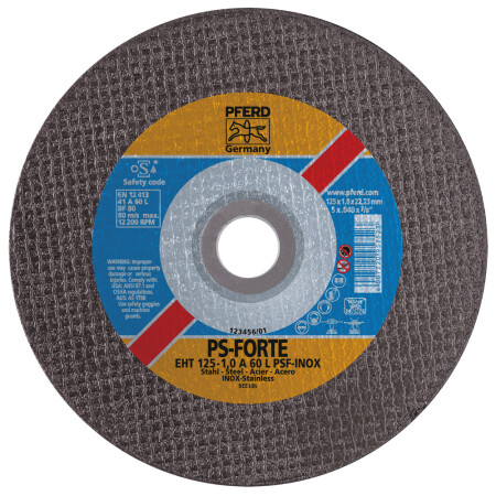 Trennscheibe PFERD EHT125-1,0 A60 L PSF-INOX - Pferd