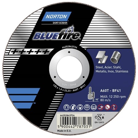 Trennscheibe SAINT-GOBAIN NOR-Blue Fire A60T 100x1,0x10,0-T41 - Saint-Gobain