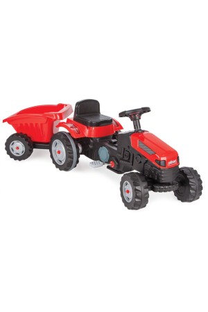 Trettraktor mit Aktivanhänger Rot - Pilsan