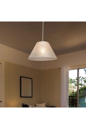 Tria Fabric Pendant Lamp Net Cream 35cm mng. 7814 - manogrup avize aydınlatma