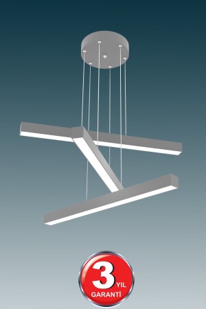Trillizo (Grey Case, Daylight) LED Modern Pendant Lamp LED Chandelier, Living Room, Kitchen, Living Room Trillizo-Grey - Hegza Lighting