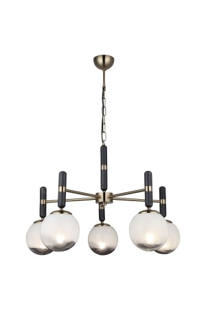 Trıno 5-Piece Antique Lacquer Chandelier 5xe27 1017 - LUCEA