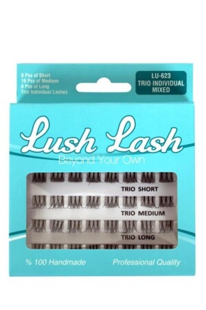 Trio Single Short Medium Long False Eyelashes - Lush Lash