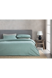 Trio Tile Kolay Ütülenir Çift Kişilik Nevresim Takımı 200x220 Cm Yeşil 239799 - English Home
