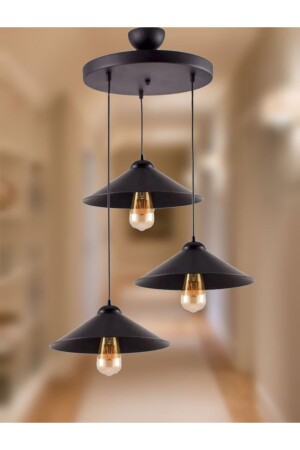Triple Black Japanese Chandelier - Semboldekor