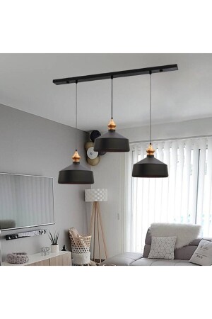 Triple Corner Black Pendant Lamp Dining Table Living Room Kitchen Hall Hotel Showroom BMM3047XXXX01 - Bamyum