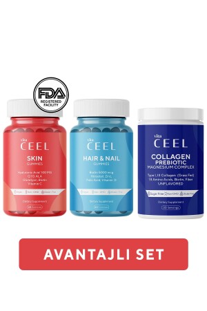 Triple Magnesium Complex- Collagen Type 1- 3- Skin Vitamin- Hair & Nail Vitamin - Vita Ceel