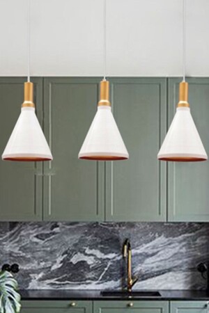 Triple Sabonis White Pendant Lamp Dining Table Living Room Kitchen Hall Hotel Showroom Restaurant BMM3063XXXX02 - Bamyum