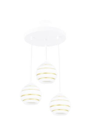Triple Special Striped Glass Model Modern Pendant Lamp Chandelier LMBDR3548BS - Lambadar