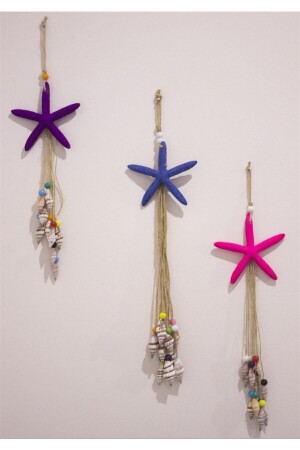 Triple Starfish Shell Wall Balcony Garden Ornament - Genel Markalar