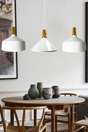 Triple White Adfabilis Pendant Lamp Dining Table Living Room Kitchen Hall Hotel Showroom Cafe BMM3013XXXX02 - Bamyum