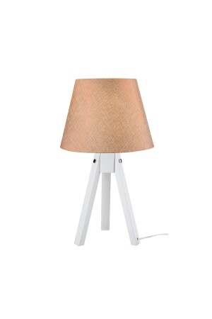 Stativ-Lampenschirm, weißes Bein / sandbeiger Hut, Mdl. 2643 MDLs. 2643 - Modelight