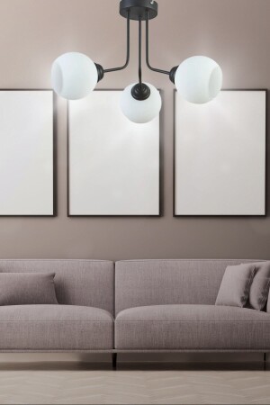 Triyo 3-teiliger weißer Premium-Hängelampen-Kronleuchter – Schlafzimmer – Wohnzimmer – Küche – Flur Triy-O3 - TEKFA