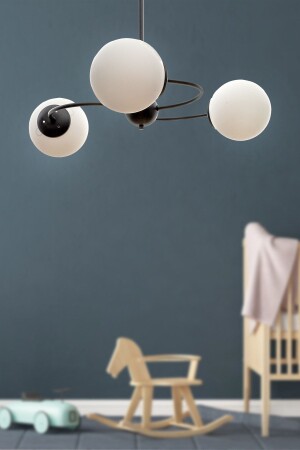Tropic 3. Black and White Glass Chandelier BEG1013BEG03 - Begüsa