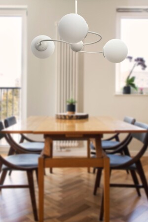 Tropic 3. White -white Glass Chandelier BEG1013BEG03 - Begüsa