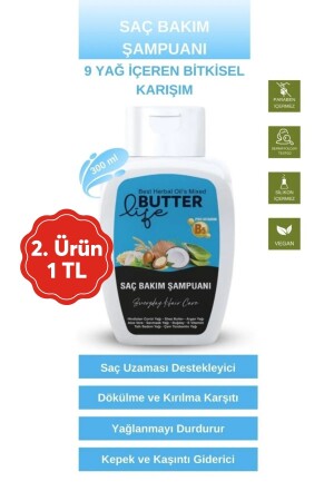 Tropical Herbal Shampoo Effective Against Dandruff and Strengthening Hair Loss 300ml - Life Butter