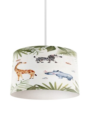 TROPICAL ZEBRA GIRAFFE PATTERNED CHILDREN'S AND BABY'S ROOM CHANDELIER AVZ-DT-1109 - DT KIDS