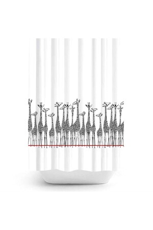 Tropical Giraffe Bathroom Shower Curtain Single Wing 1x180x200 BAPTHGIRAFFE - Zethome