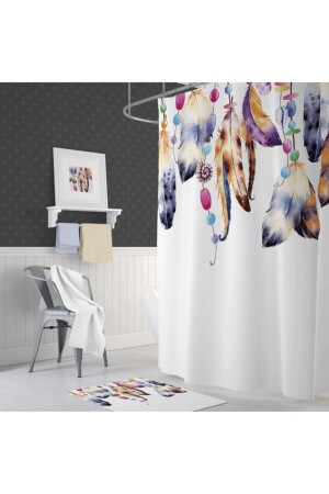 Tropik Home Feathers Shower Curtain - Tropikhome