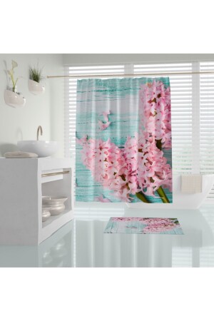 Tropical Lilac Bathroom Shower Curtain Single Wing 1x180x200 BAPTHLILAC - Zethome