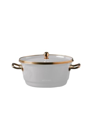 Troy Enameled 24 Cm Frying Pan White EMS-TRY24-BYZ - Emsan