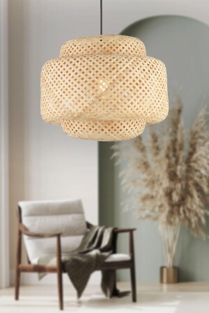 Trudy Einzel-Rattan-Wohnzimmer-Kronleuchter im modernen Design - Apliqa