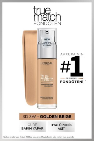True Match Bakım Yapan Fondöten - 3w Sıcak Alt Ton - L'oreal Paris