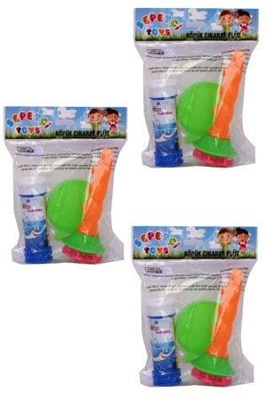 Trumpet Shaped Blowing Bubble Making Toy Set Trumpet Foam Set Foam Water Gift 3 Pieces - Numaca