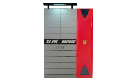 TT Red 3 Door Wardrobe - Cadde Yıldız