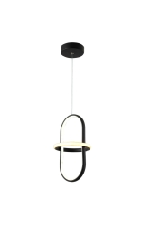 Tt006-1-sy Minyon Modeli ( Gün Işığı Led ) Tekli Mat Siyah Led Avize TT006-1-BY-GNR MİNYON - TT AYDINLATMA