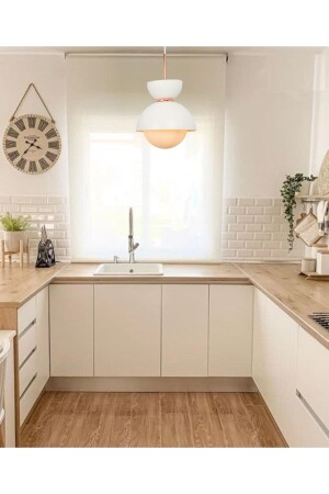 Tt007-1-by Matte White Single Luxury Chandelier TT007-1-BY - TT AYDINLATMA