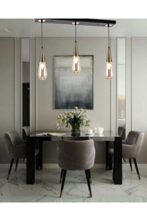 Tt023-3s-sy-esk Antique 3-Piece Drop Model Row Chandelier TT023-3S-SY-ESK - TT AYDINLATMA