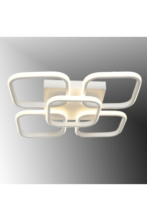 Tt302-4+1-by Square Matte White 5 Li (Daylight) LED Chandelier TT302-4+1-BY-GNR - TT AYDINLATMA