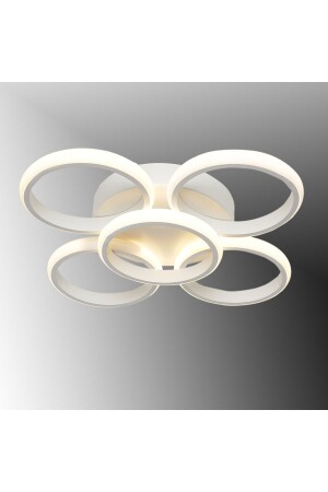 Tt304-4+1-by Round Matte White 5 Li (Daylight) LED Chandelier TT304-4+1-BY-GNR - TT AYDINLATMA