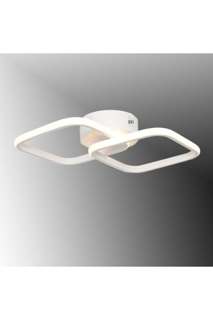 Tt405-2-by Matte White 2 Square (Yellow Light) LED Chandelier TT405-2-BY-SRR - TT AYDINLATMA
