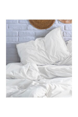 Tufted Vintage Handmade Double Duvet Cover Set - Cream 02112 - Sheri Home Tekstil
