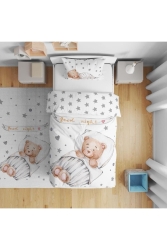TuGu HoMe&BaBy Çift Taraflı Dijital Baskılı Pamuklu Micro Saten Çocuk Odası Tek Kişilik Nevresim33 TYCUKDH5CN168763354778254 - TuGu home baby