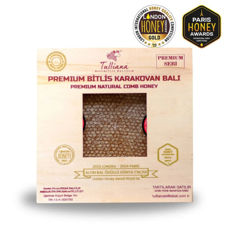 Tulliana Premium Polyfloral Organic Bitlis Karakovan Honey 1200-1300g (Golden Honey Award) - shifaah