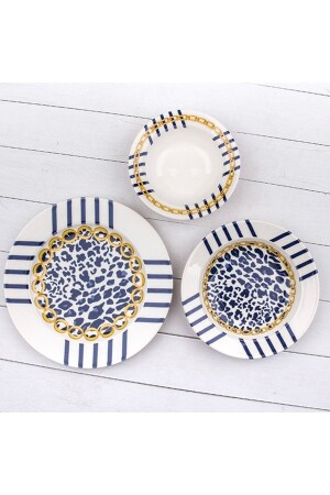 Tulu Digital Printing 18 Piece Dinner Set for 6 People Db1022 58YMT000529 - Tulü Porselen