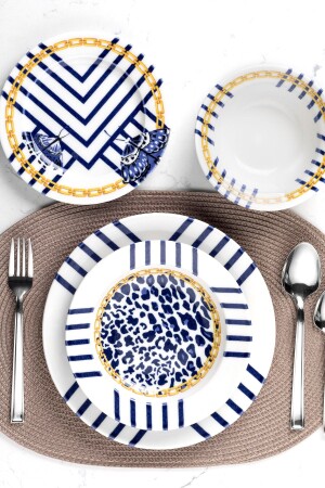 Tulu Lale 24 Piece Dinnerware Set Db1022 LL24YSDB1022 - Tulü Porselen